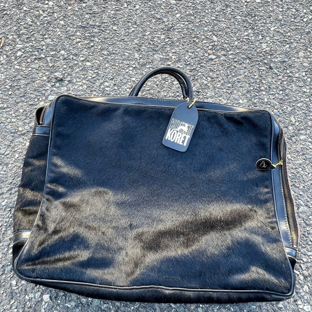Koret Black Leather Men's Bag